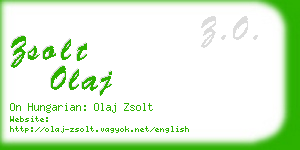 zsolt olaj business card